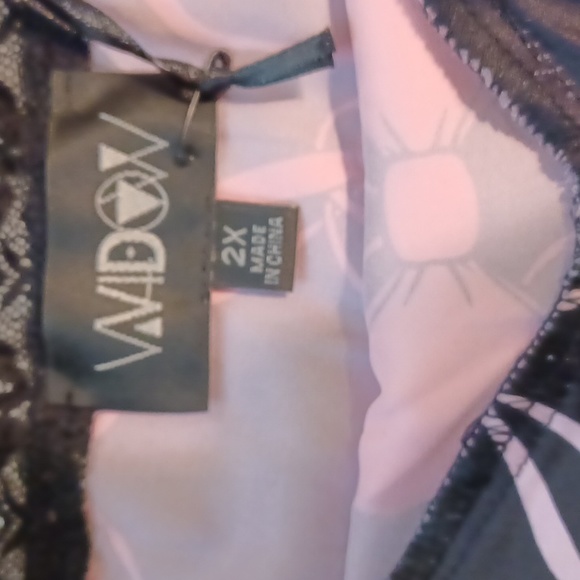 NWT DOLLSKILL 2x Widow black/pink black ribbon straps mini dress - Picture 13 of 15